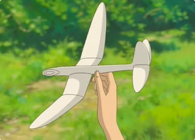 avion en papier, image issue du film